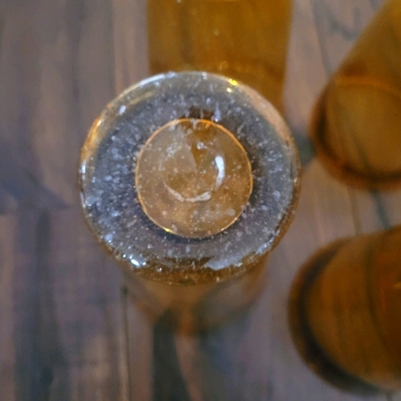 Vintage - Amber Blown Glass Pint Glasses 20 oz Set of 6 - Picture 4 of 4